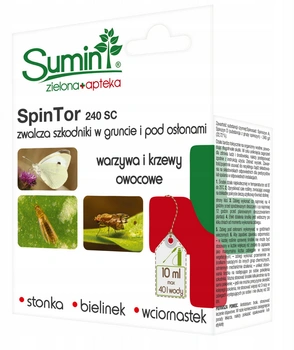 SPINTOR 240 SC10ML SUMIN DO ZWALCZANIA STONKI ZIEMNIACZAEJ, BIELINKÓW, WCIORNASTKÓW I INNYCH SZKODNIKÓW W WARZYWACH I KRZEWACH OWOCOWYCH