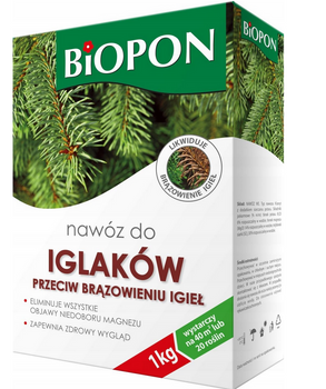 BOPON NAWÓZ DO IGLAKÓW PRZECIW BRĄZOWIENIU IGIEŁ 1 KG
